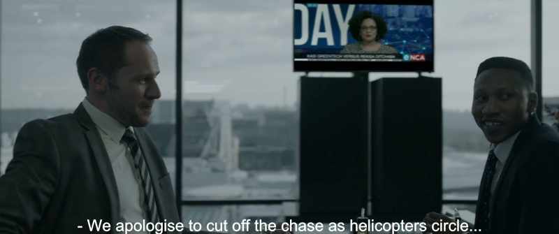 We apologise to cut off the chase as helicopters circle