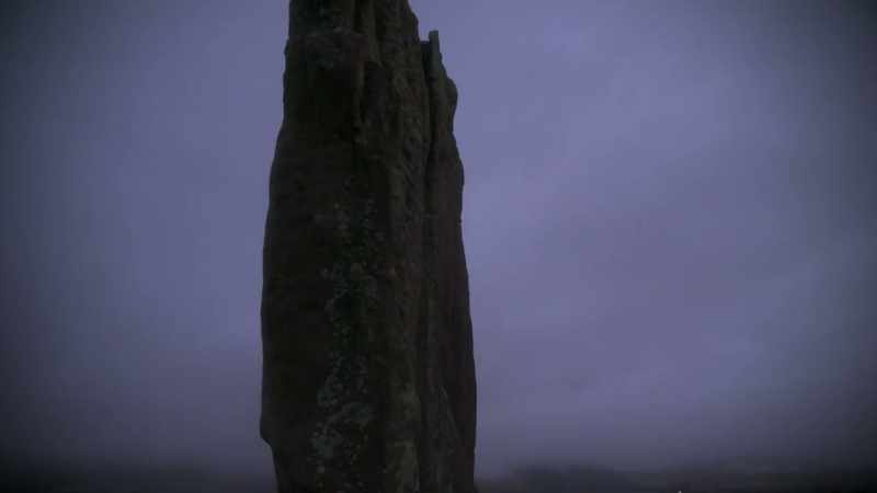 We are standing by the single Standing Stone right now