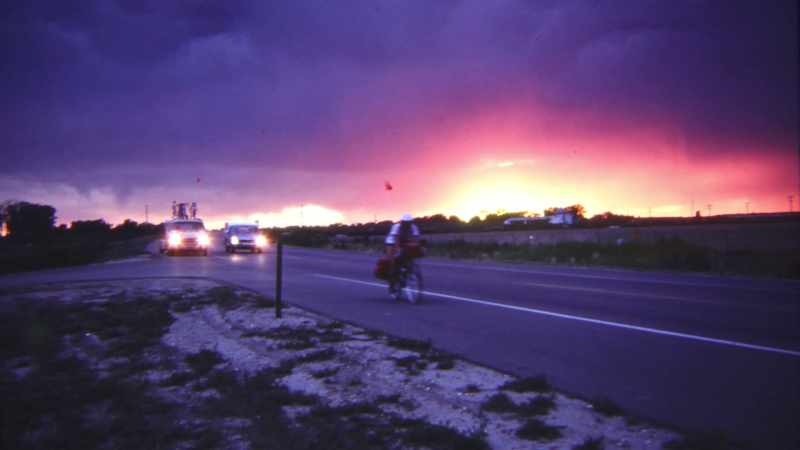 We were being chased by this storm