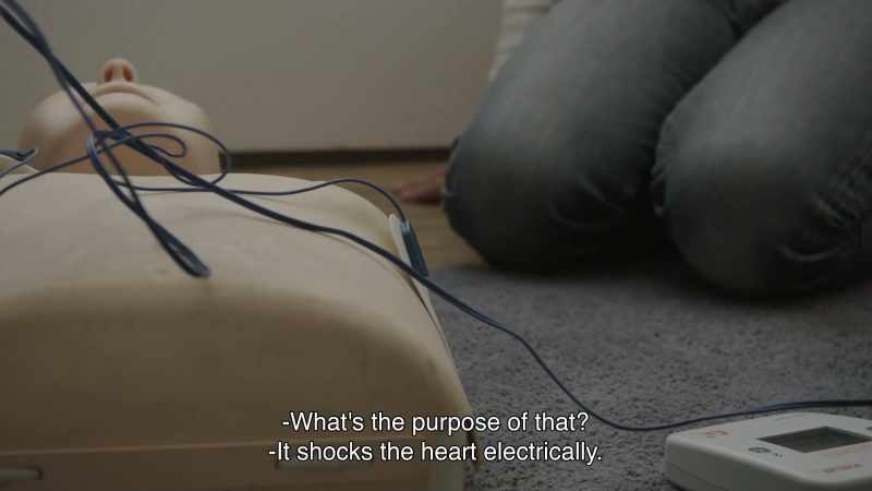 We can apply electric discharge to heart
