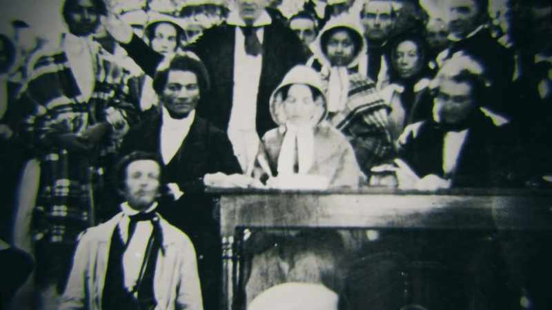 We can credit Frederick Douglas and the abolitionists