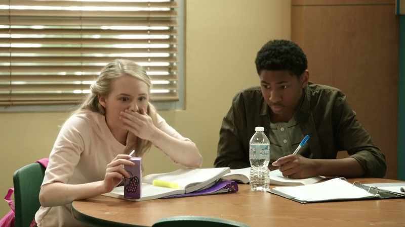 We could have a sleepover. - DAYTON: [spurts drink]