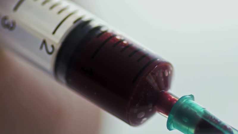 We could take a sample of somebody's blood