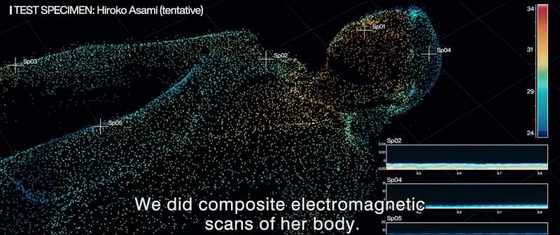 We did composite electromagnetic scans of her body