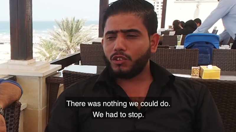 We didn't know what to do. We couldn't do anything