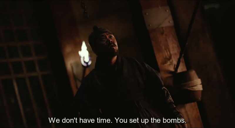 We don't have time. You set up the bombs