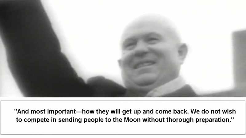 We don't want to compete in sending people to the moon