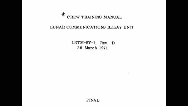 We quote from the instruction manual from NASA
