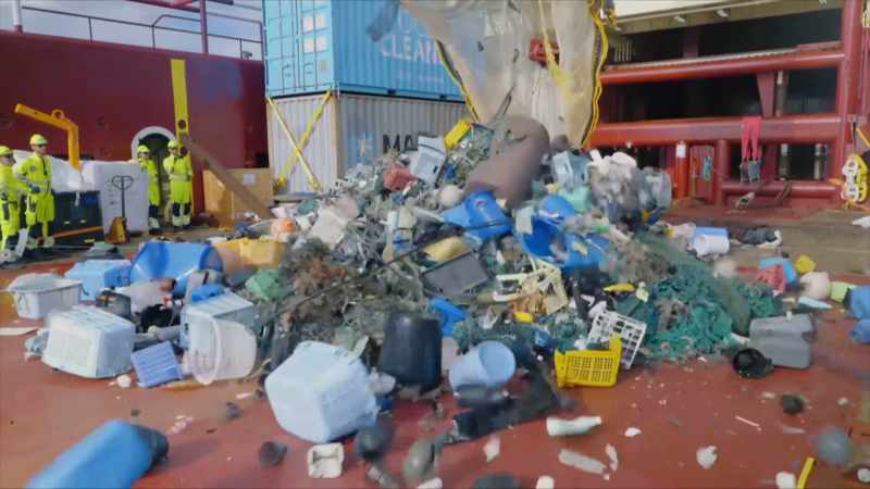 We empty it, sort the waste