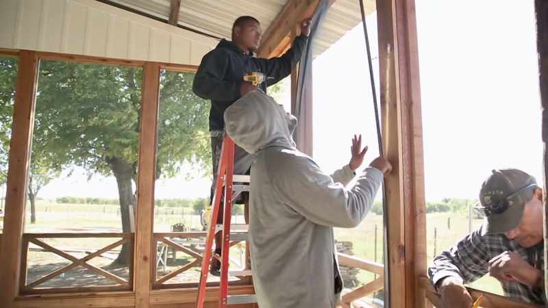We finished up the screened-in porch