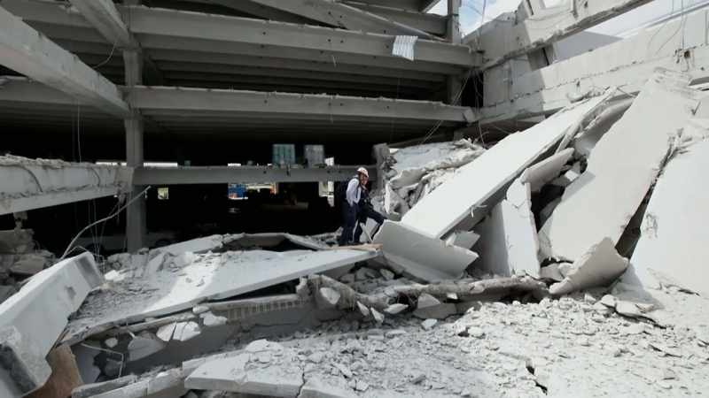 We had five stories of reinforced concrete that was