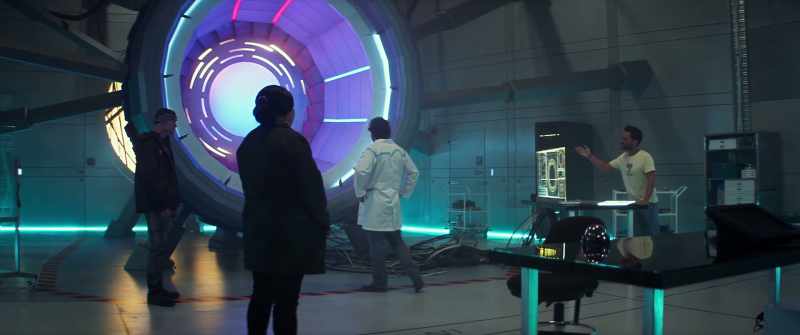 We fix the power, she opens up the portal