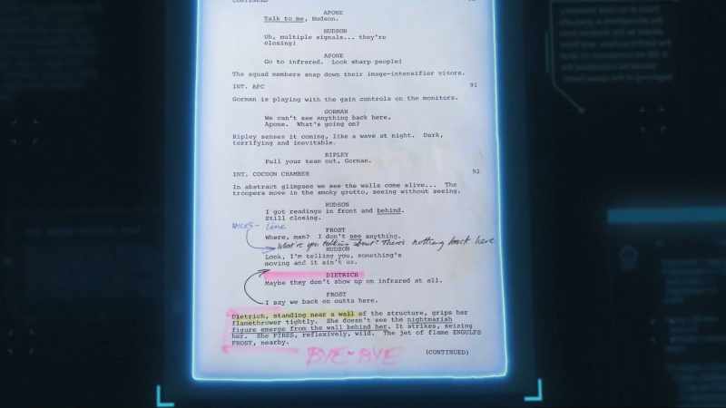 We were given the entire script, which I have actually
