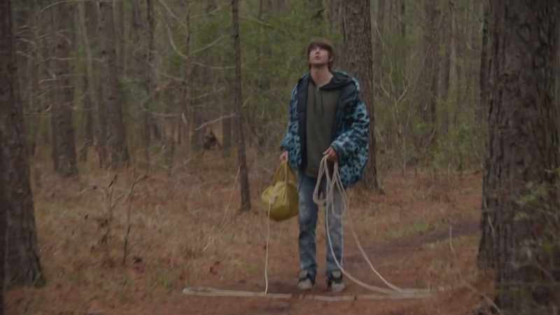 We gotta hang up our stuff to keep it away from bears