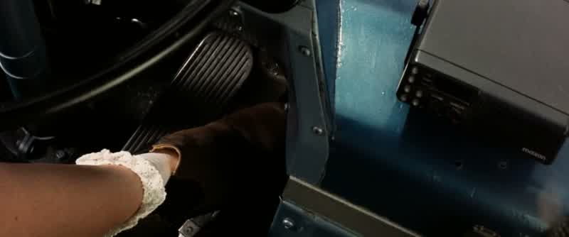 I gotta stop this thing No Don't Stay above 50Sam's been shot We gotta get him off You slow down and this bus'll explodeThere is a bomb on this busIf we slow down it'll blowIf anyone tries to get off