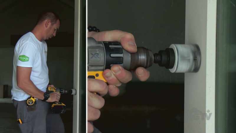 We have to drill holes for the handle and locking system
