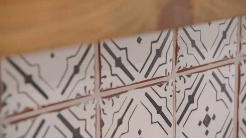 We have the tile in the fireplace