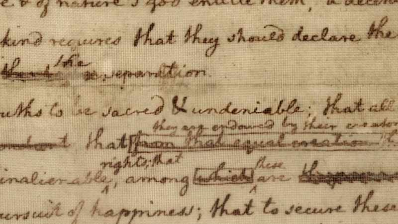 'We hold these truths to be self-evident.'