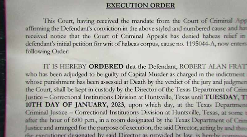 We just found out he received an execution date
