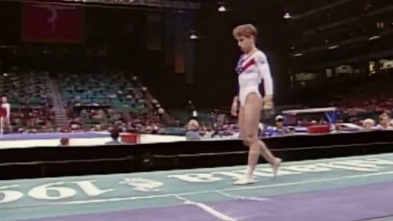 We learn afterwards that she had been competing on a severe injury
