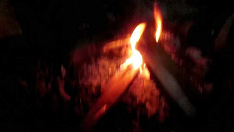 We lit a fire. We're having a good time