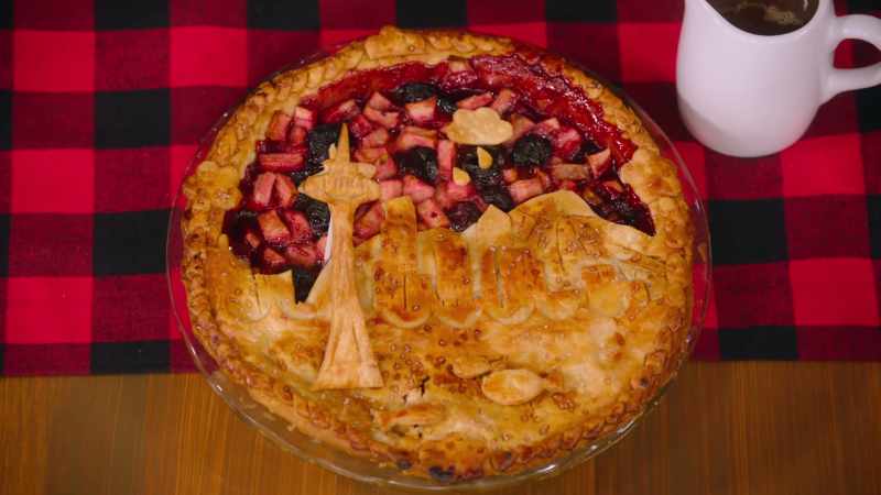 We made a apple cherry pie