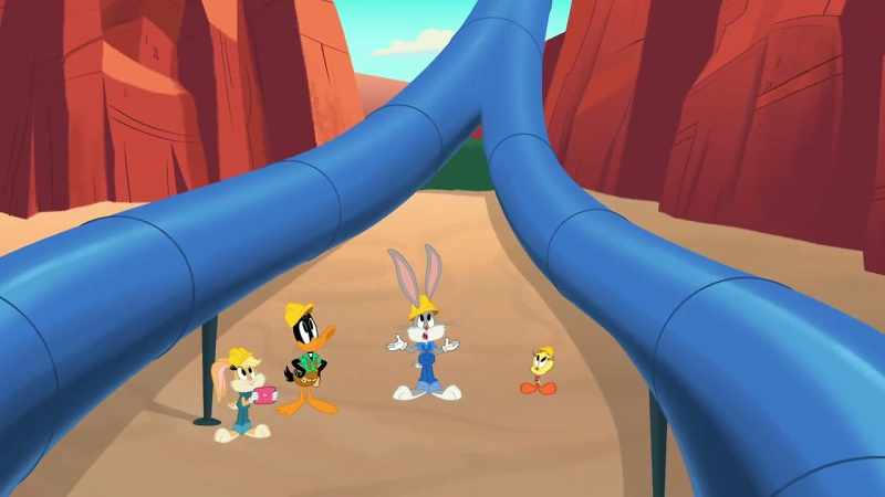 We need enough water to go down both slides