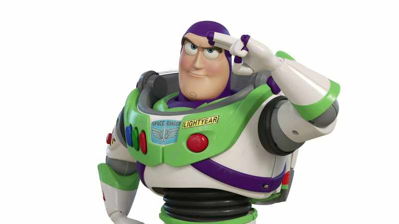 We never saw Buzz Lightyear without his... They call it a snood