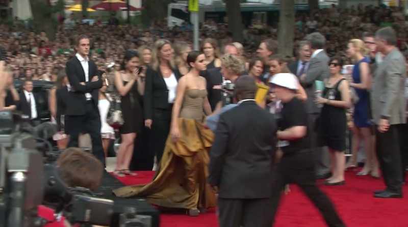 We never talked about it on the film