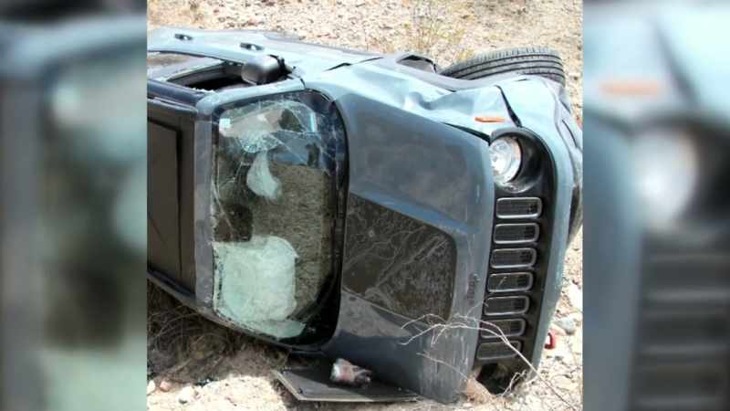 We observed damage to the vehicle