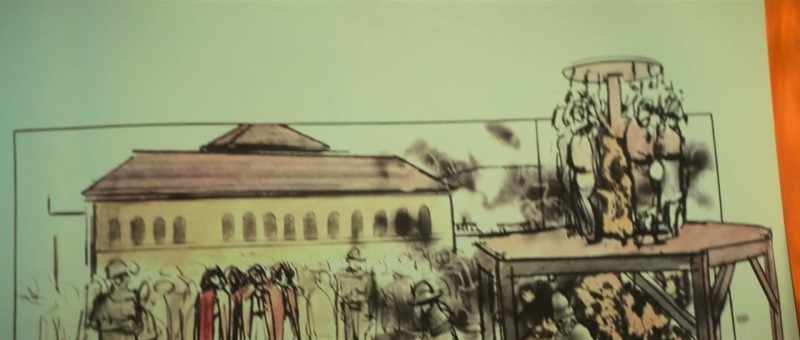 We open in fourteenth century France, a dramatic execution
