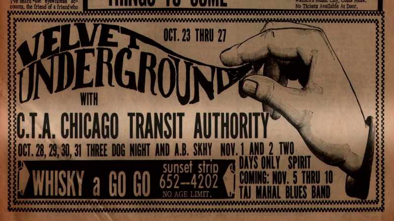 We were opening for Velvet Underground