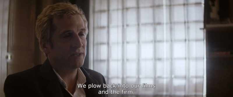 We plow back into our films and the firm