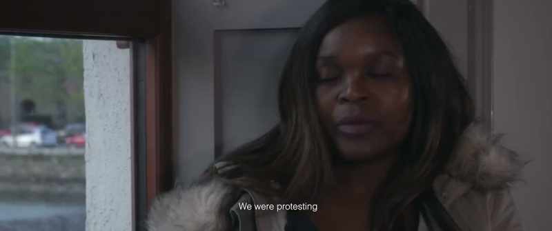 We were protesting with other members