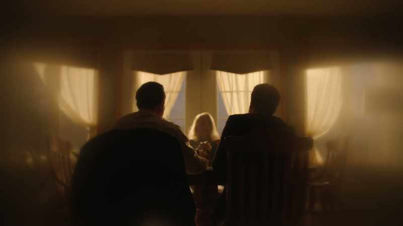 We sat in the kitchen at the kitchen table