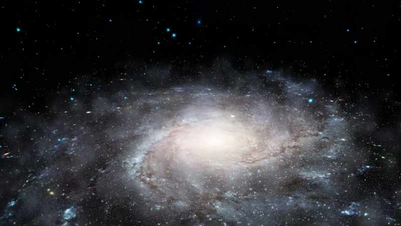 We see all the galaxies rotating