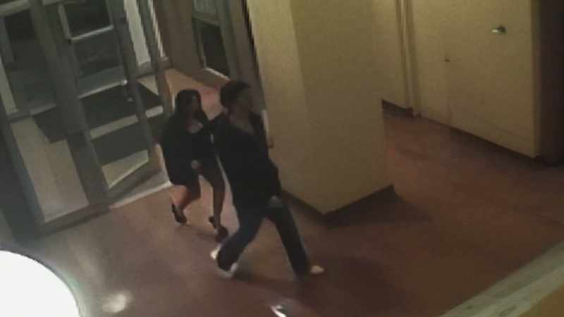 We see them going into the apartment building