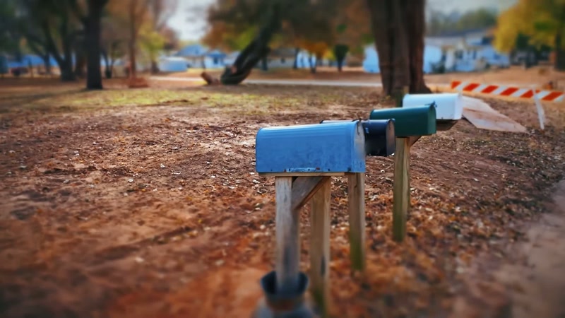 We sent the trackers over to the mailbox area