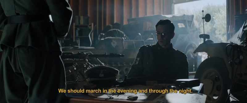 We should march in the evening and through the night