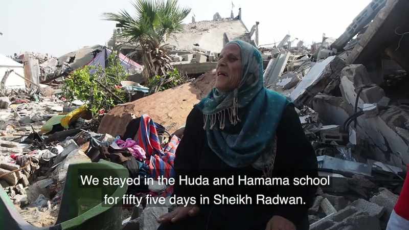 We stayed 55 days at Al-Huda School, in the Sheikh Radwan district