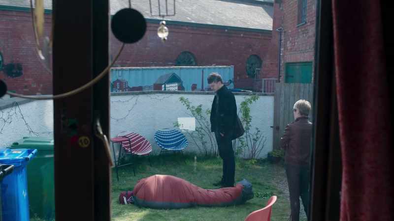 We think the body was put in the sleeping bag inside
