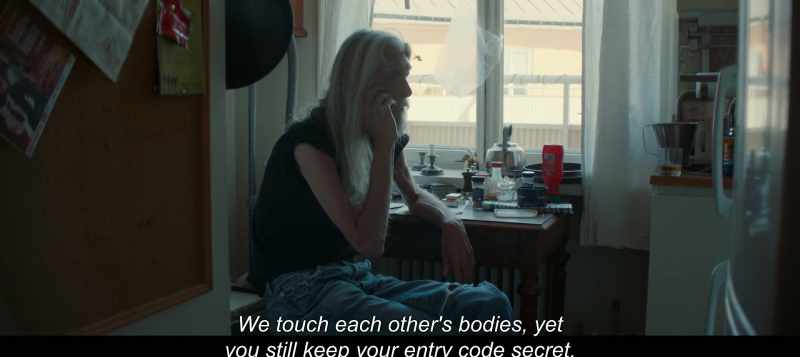 We touch each other's bodies, yet you still keep your entry code secret