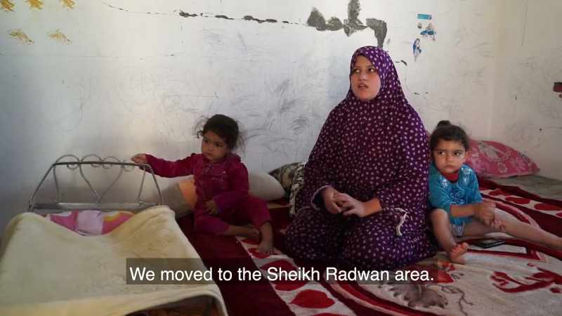 We went to live in Sheikh Radwan, and during the war we stayed there