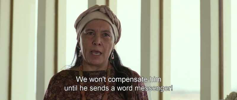 We won't compensate him until he sends a word messenger!