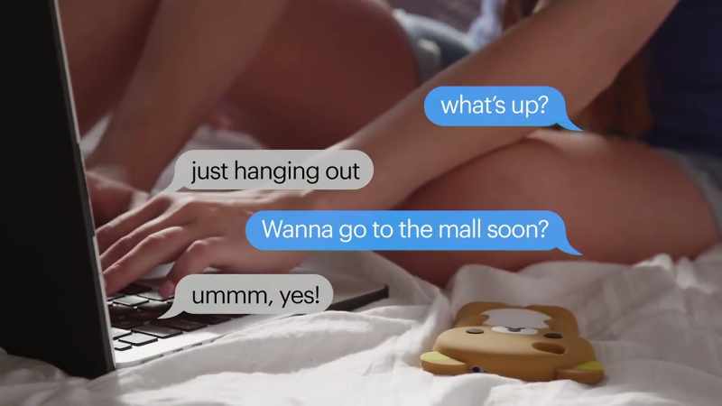 We would message each other