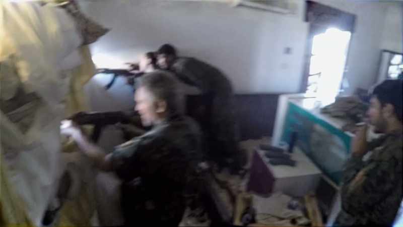 We'd stick our weapons through, set up a defensive position