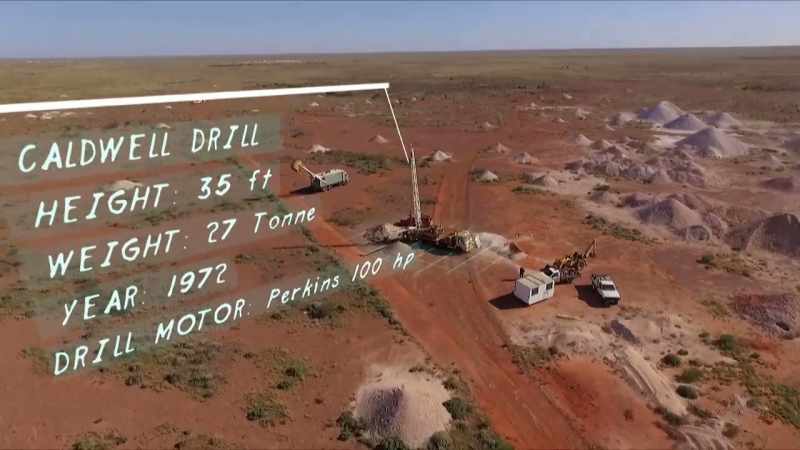 Weighing 27 tons, the Caldwell drill