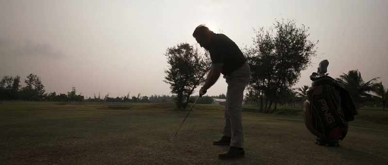 We'll go to the golf club every morning'