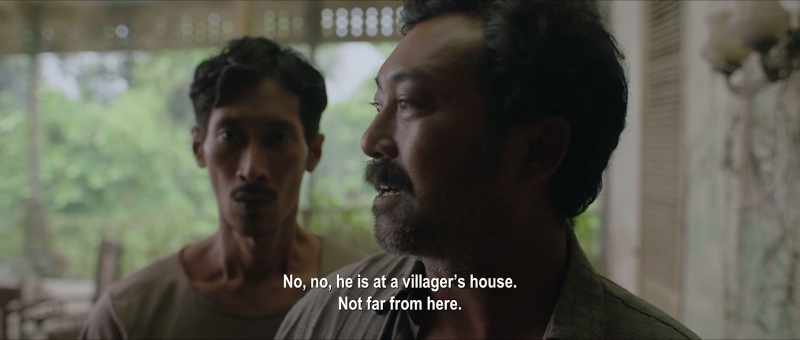 Well, he is at a villager's house. Not far from here