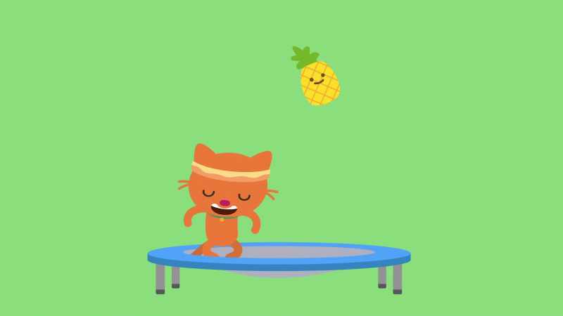 We'll hold a yoga pose Jump on my trampoline